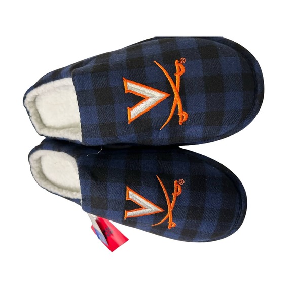 FOCO Men's Virginia Cavaliers NCAA Sherpa Lined Memory Foam Slippers L 9/10 - Picture 3 of 8